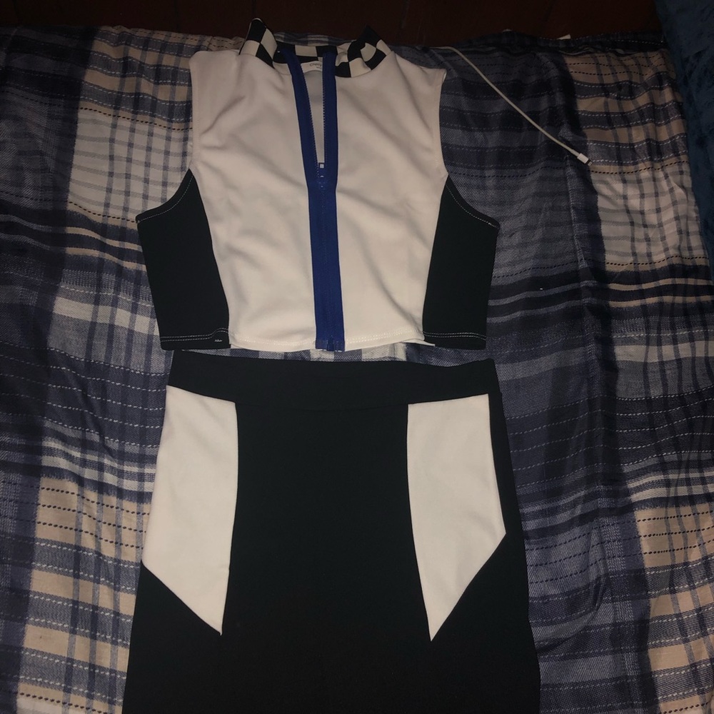 two piece racing inspired clothing set